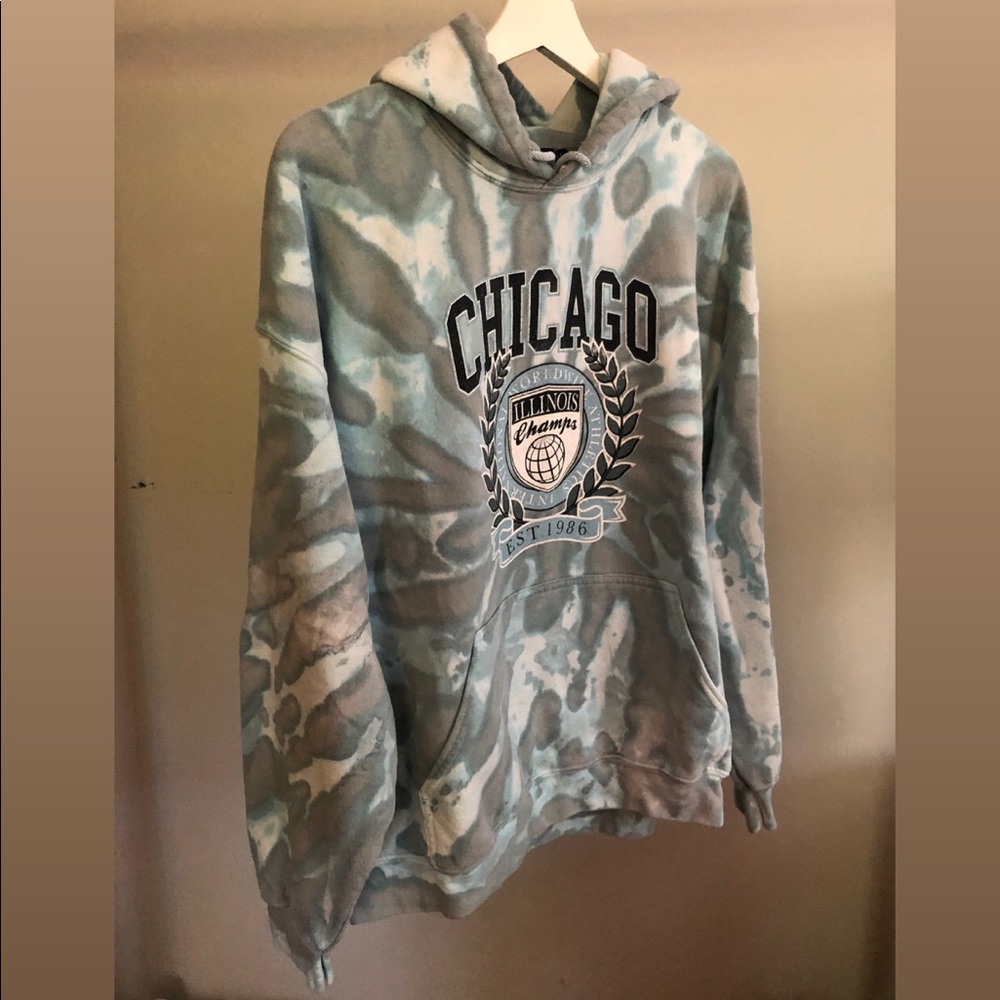Blue Tie Dye Chicago Nasty Gal Hoodie